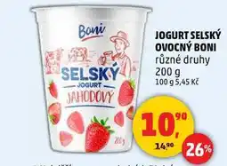 Penny Market JOGURT SELSKÝ OVOCNÝ BONI, 200 g nabídka