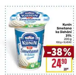Billa Kunín Smetana ke šlehání 31% 200 g nabídka