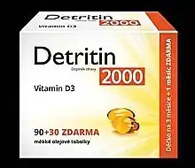 Benu Detritin Vitamin D3 2000 IU 90 + 30 měkkých tobolek nabídka
