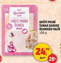 Penny Market KRŮTÍ PRSNÍ ŠUNKA SHAVED ŘEZNÍKŮV TALÍŘ, 100 g nabídka