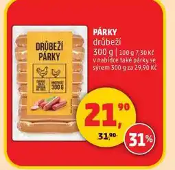 Penny Market PÁRKY drůbeží, 300 g nabídka