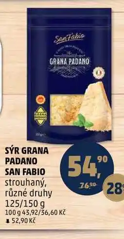 Penny Market SÝR GRANA PADANO SAN FABIO, 125 g nabídka