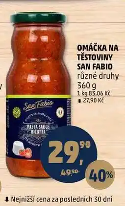 Penny Market OMÁČKA NA TĚSTOVINY SAN FABIO, 360 g nabídka
