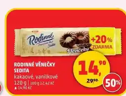 Penny Market RODINNÉ VĚNEČKY SEDITA, 120 g nabídka