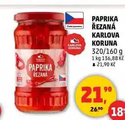 Penny Market PAPRIKA ŘEZANÁ KARLOVA KORUNA, 320 g nabídka