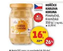 Penny Market HOŘČICE KARLOVA KORUNA, 350 g nabídka