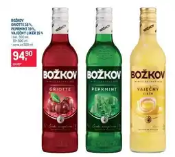 Makro BOŽKOV GRIOTTE 18 %, PEPRMINT 19 %, VAJEČNÝ LIKÉR 15 % nabídka