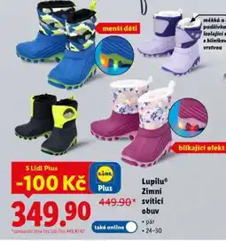 Lidl Lupilu Zimní svítící obuv nabídka
