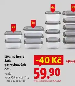 Lidl LIVARNO HOME Sada potravinových dóz nabídka