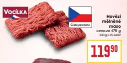 Billa Hovězí mleté maso nabídka