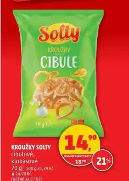 Penny Market KROUŽKY SOLTY cibulové, klobásové, 70 g nabídka