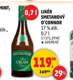 Penny Market LIKÉR SMETANOVÝ O'CONNOR, 0,7 l nabídka