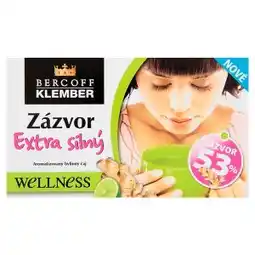 Penny Market Bercoff Klember Welness Aromatizovaný bylinný čaj zázvor extra silný 20 x 2,0g nabídka