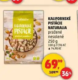 Penny Market KALIFORNSKÉ PISTÁCIE NATURALIA pražené nesolené, 250 g nabídka