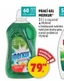 Penny Market PRACÍ GEL MERKUR, 3 l nabídka