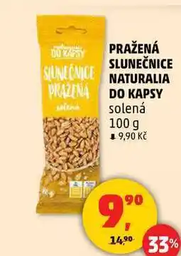Penny Market PRAŽENÁ SLUNEČNICE NATURALIA DO KAPSY solená, 100 g nabídka