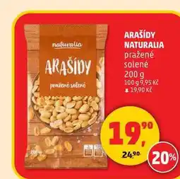 Penny Market ARAŠÍDY NATURALIA pražené solené, 200 g nabídka