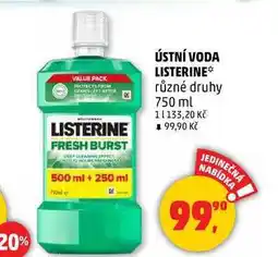 Penny Market ÚSTNÍ VODA LISTERINE, 750 ml nabídka