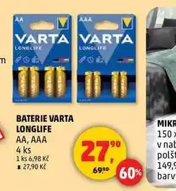 Penny Market BATERIE VARTA LONGLIFE AA, AAA, 4 ks nabídka