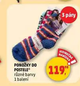Penny Market PONOŽKY DO POSTELE, 3 páry nabídka