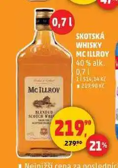Penny Market SKOTSKÁ WHISKY MC ILLROY, 0,7 l nabídka
