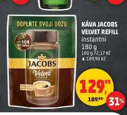 Penny Market KÁVA JACOBS VELVET REFILL instantní, 180 g nabídka