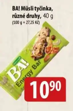 Bala BA! Müsli tyčinka nabídka