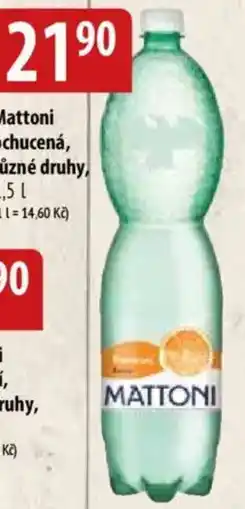 Bala MATTONI ochucená nabídka