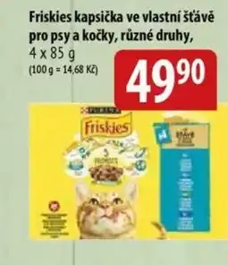 Bala Friskies kapsička ve vlastní šťávě pro psy a kočky nabídka