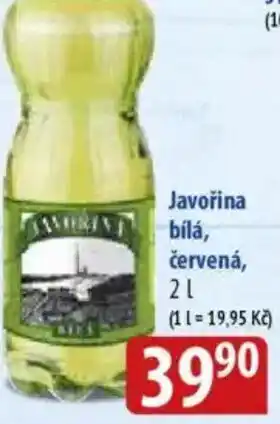 Bala Javořina bílá, červená nabídka