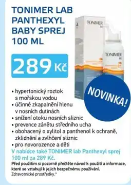 Lékárna AGEL Tonimer Lab panthexyl baby sprej nabídka