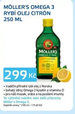 Lékárna AGEL Möller's Omega 3 rybí olej citrón nabídka