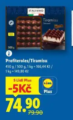 Lidl Profiteroles/Tiramisu nabídka