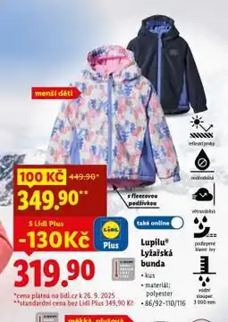 Lidl Lupilu Lyžařská bunda nabídka