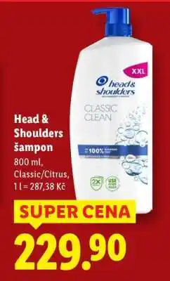 Lidl HEAD& SHOULDERS Šampon nabídka
