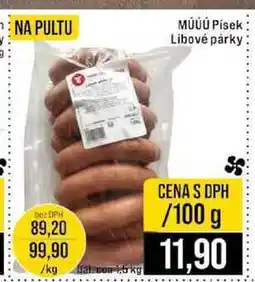 Jip MÚÚÚ Písek Libové párky 100 g nabídka