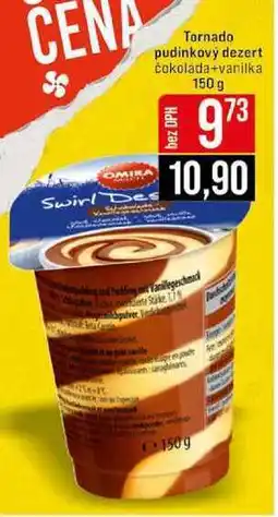 Jip OMIRA Tornado pudinkový dezert čokoláda+vanilka 150 g nabídka