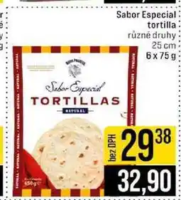Jip Sabor Especial tortilla 25 cm 6x75 g nabídka