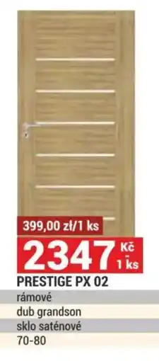 Merkury Market PRESTIGE PX 02 rámové dub grandson sklo saténové 70-80 nabídka