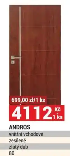 Merkury Market ANDROS vnitřní vchodové zesílené zlatý dub 80 nabídka