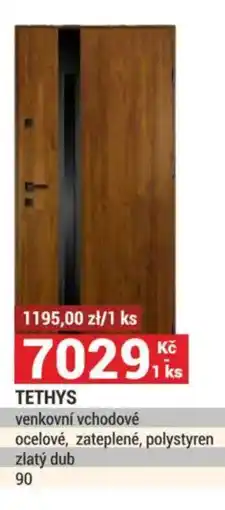 Merkury Market TETHYS venkovní vchodové ocelové, zateplené, polystyren zlatý dub 90 nabídka