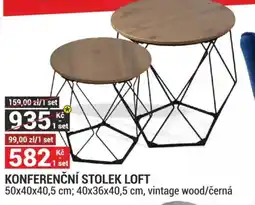 Merkury Market Konferenční stolek loft nabídka