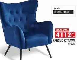 Merkury Market Křeslo ottawa modrá nabídka