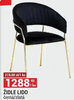 Merkury Market Židle lido černá/zlatá nabídka