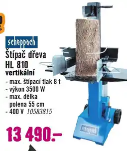 Hornbach Scheppach Štípač dřeva HL 810 vertikální nabídka
