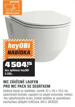 OBI Wc závěsné laufen pro wc pack se sedátkem nabídka
