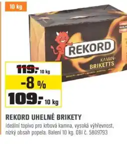 OBI Rekord uhelné brikety nabídka