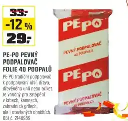 OBI Pe-po pevný podpalovač folie 40 podpalů nabídka