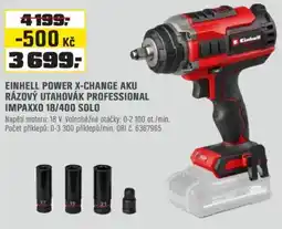 OBI Einhell power x-change aku rázový utahovák professional impaxxo 18/400 solo nabídka