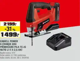 OBI Einhell power x-change aku přímočará pila tc-js 18/70 li (1 x 2,5 ah) nabídka